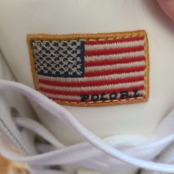 Polo Ralph Lauren Sneakers Men’s 14 Solomon II Chariots  Canvas America USA Flag - Picture 4 of 11